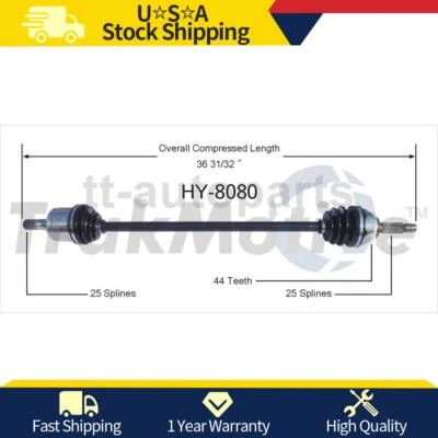 Junta eje CV delantero derecho para Hyundai Elantra 2,0 L 2006 2005 2004 2003 2002 2001 Foto 1 de 2