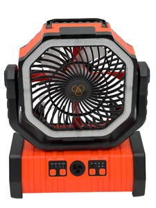 Camping Fan 20000mAh Rechargeable with LED Lantern, Outdoor Travel Hiking /USB - Picture 1 of 23
