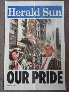 SHANE WARNE NEWSPAPER STAND HERALD SUN OUR PRIDE 24 JUNE 1999 HEADLINE - Picture 1 of 1