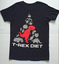 T-Rex Diet Dinosaurs Food Pyramid T-Shirt size Medium