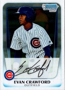 2011 Bowman Chrome Prospects Evan Crawford #BCP71 Chicago Cubs