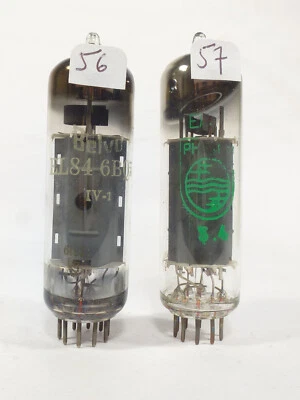 one pair vintage EL84 6BQ5 Philips made code bq for audio amplifier tested NOS - Photo 1/4