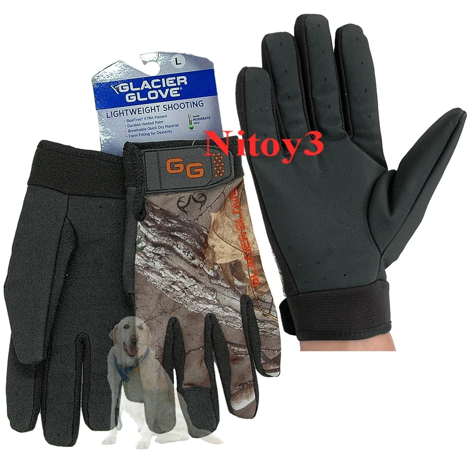 Glacier Glove Lightweight Hunting Cold Weather Gloves-Resist Water/Wind Men LG - Image 1 of 1