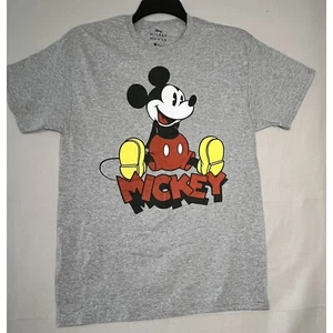 Disney Mickey Mouse Womens Short Sleeve T-Shirt Size Medium Graphic  Grey NWOT - Picture 1 of 7