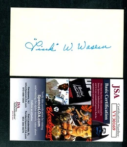 JSA Link Wasem Autographed Signed AUTO Index Card Boston Bees TRB 937 - Picture 1 of 2
