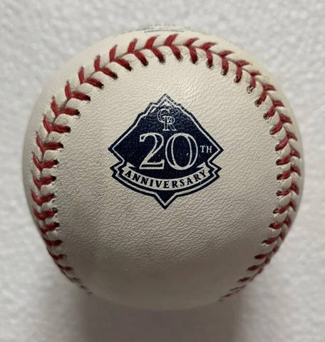 Colorado Rockies 20th Anniversary Official MLB Baseball Game-Used Cover