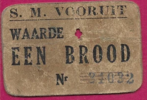 BELGIUM BREAD COUPON,FOOD RATION COUPON ISSUED BY THE OCCUPATION FORCES,GOO - Picture 1 of 2