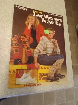 Crocheted Leg Warmers & Socks, ETC. Boot Cuffs Knit Crochet Patterns Books 1982 - Image 1 of 2
