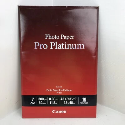 Canon Pro Platinum High-Gloss Photo Paper (13x19"), 20 Sheets #2768B018 Open Box - Image 1 of 3