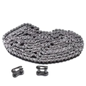 Cadena de rodillos de 10 pies #35 con 2 eslabones de conexión de 0,375 pulgadas - Imagen 1 de 6