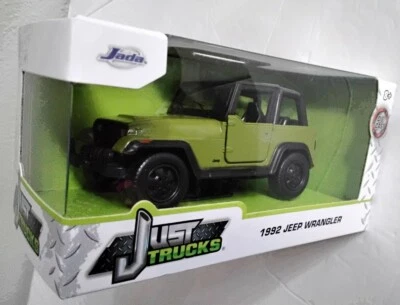 New in Box Jada  Just Trucks 1992 JEEP Wrangler Green 1:32 Diecast 2 Door - Image 1 of 4