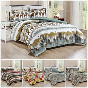 Chezmoi Collection 3-Piece Lodge Comforter Set Cabin Southwestern Bedding Sets - Picture 1 of 16