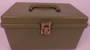 Vintage Wil-Hold Green Plastic Sewing Box Caddy With Tray.                (BLDG) - Picture 1 of 15