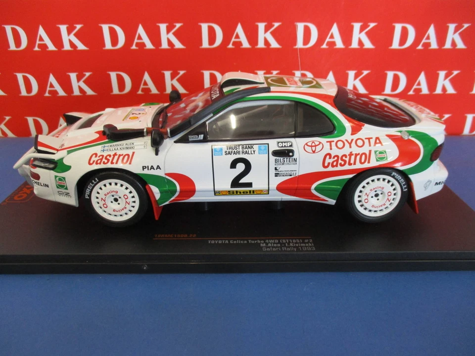 TOYOTA CELICA TURBO 4WD N.2 SAFARI RALLY 1993 ALLEN/KIVIMAKI 1 18 Ixo Model Auto