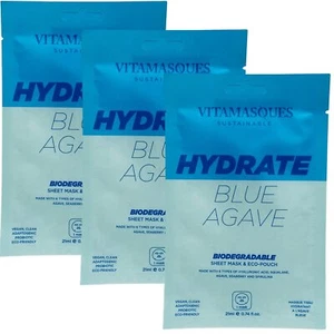 Vitamasques - Hydrate Blue Agave - Biodegradable Sheet Mask (3-pack) - Picture 1 of 2