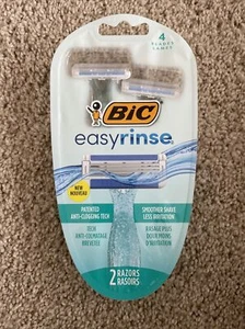 BIC Easy Rinse Women's Disposable Razors - Anti Clogging - 2 Razors - 4 Blades - Picture 1 of 2