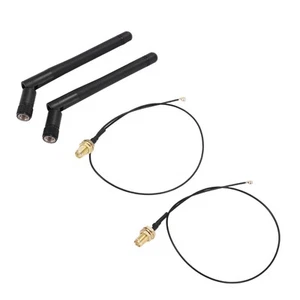 2PCS/Lot 2.4GHz 3DBi WiFi 2.4G Antenna Aerial RP-SMA Male Router+PCI U.FL6170 - Photo 1/7