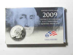 2009-S DC & US Territories Quarters Clad Proof Set With Box & COA -#11310-3 - Picture 1 of 4