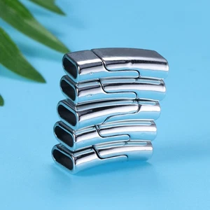 5 PCS Silver Magnetic Clasp Buckle Necklace Strong Bracelet Closures Fastener - Picture 1 of 11