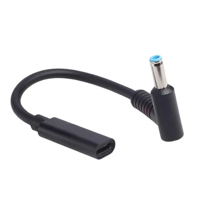 USB Type C Female Input to DC 4.5mm x 3.0mm Power PD Charge Cable for HP Laptop - Image 1 of 4