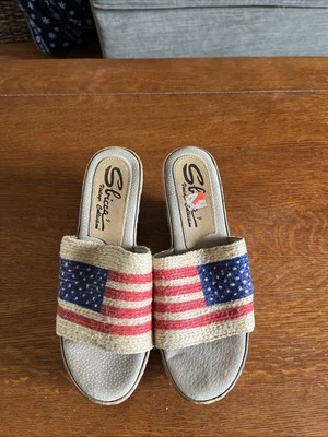 Cuña Bandera Americana Colección Vintage Sbicca Talla 9  Foto 1 de 4