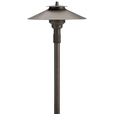 Kichler 15503 Brass Single Light 1-3/4"H Outdoor Post Light - Image 1 of 2