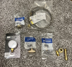 Lot of 8 Gas Lines, Values and Gauges Western Enterprises - See Images - Picture 1 of 6