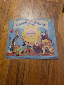 Walt Disney's HAPPY BIRTHDAY Song, Music, Stories Golden Record 6" 1950 - Imagen 1 de 2
