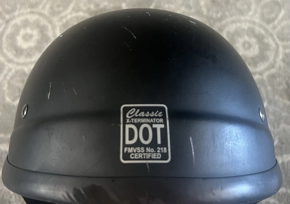 DOT X-Terminator Gorro Negro Casco Moto Talla Pequeña Foto 1 de 4