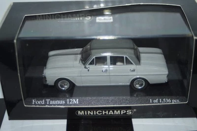 Minichamps Ford Taunus 12M 1963 in grey 1:43 ref 400 086101 - Image 1 of 4