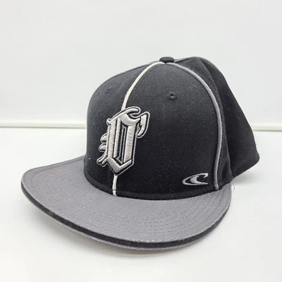 Sombrero ajustado O’Neill Flatfifty talla 7 1/4 – Negro antiguo logotipo inglés sombrero Y2K – patín Foto 1 de 4