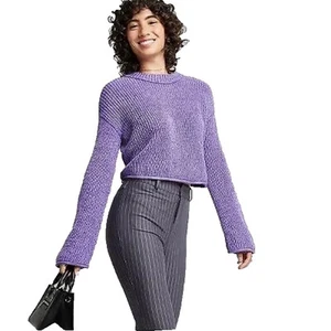 Women's Crewneck Boxy Pullover Sweater - Wild Fable Purple sz. XL ($20 Retail) - Picture 1 of 4