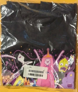Adventure Time Anime Tv Series Graphic T-shirt Small Blue Short Sleeve Tee *NEW* - Picture 1 of 7