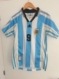 Argentina Soccer Shirt Vintage 1998 World Cup Batistuta Small - Picture 1 of 9