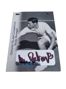 2012 Ace Authentic Grand Slam Champion Purple #39 Nicola Pietrangeli Auto #