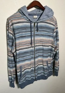 Faherty Reversible Full Zip Hoodie Sweatshirt Southwestern Mens XL Serape Stripe - Picture 1 of 8