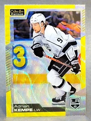 2020-21 O-Pee-Chee Platinum Neon Yellow Surge #58 Adrian Kempe - Image 1 of 2