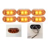 3 Inch SAE/DOT 12/24V Rectangular LED Clearance Outline Side Marker Lamp For Truck Trailer North America Signal Lights