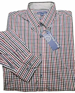 NWT! REPORT COLLECTION-Red/Blue Cttn Check, Mens LS/BD, Casual Sport Shirt-(L) - Picture 1 of 4