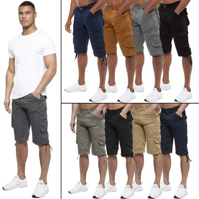 Enzo Shorts Mens Cargo Combat Army Summer Chino Casual Work Knee Length Pants - Image 1 of 3