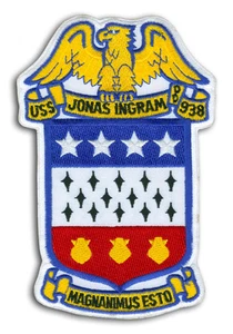 US Navy DD-938 USS JONAS INGRAM 1957-1993 Destroyer Ship Crest Patch - Bild 1 von 1