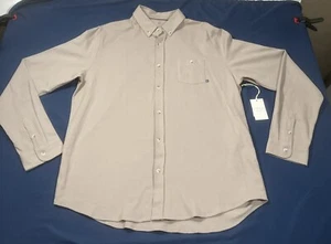 New Free Fly Bamboo Flannel Men's 2XL Stone Beige Long Sleeve Button Down Shirt - Picture 1 of 5