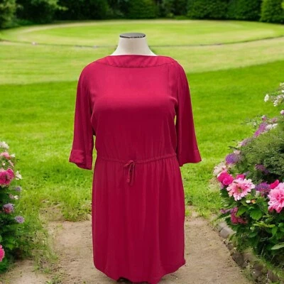 J.Jill Drawstring Waist Dress XL 3/4 Sleeve Casual and Elegant Versatile Modern - Image 1 of 4