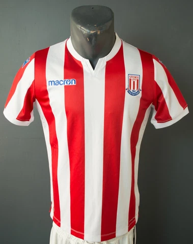 Stoke City Jersey 2018/2019 Home Football Soccer Mens Macron Shirt Size XS Cover