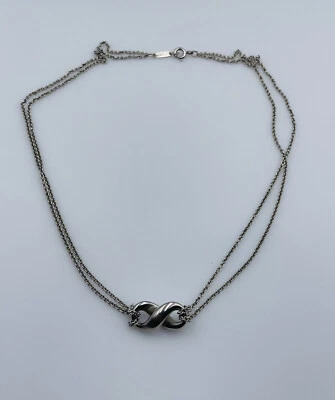 Tiffany & Co. Auténtico Plata Ley Infinito Collar - Imagen 1 de 4