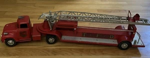 TONKA 1950’s Hidráulica ESCALERA DE INCENDIOS ROJA #5 CAMIÓN DE BOMBEROS GANCHO Y ESCALERA Juguete Coleccionar - Imagen 1 de 22