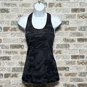 Lululemon Womens 4 Cool Racerback II Nulu Camo Deep Coal Brighton Ski Peak Brand - Picture 1 of 12
