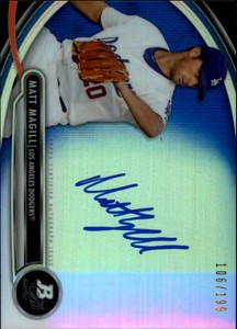2013 Bowman Platinum Prospect Autographs Blue Refractors #MM Matt Magill/199