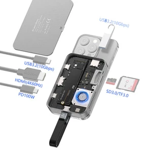 Blueendless Magnetic Hard Drive Enclosure Docking Station Type-C HDMI HD USB3.2 - Afbeelding 1 van 20