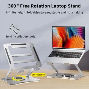 Laptop Tablet Holder Adjustable Folding Laptop Riser Notebook Stand Up To 17 _t - Afbeelding 1 van 16